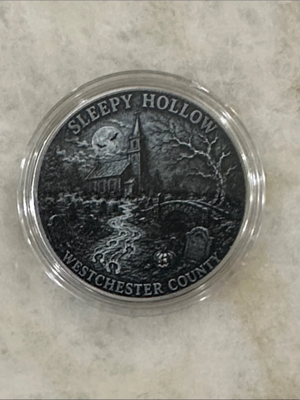 Headless Horseman Decorative Silver-Gray Collector Coin